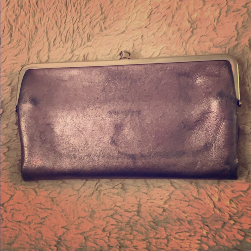 Metallic Purple Hobo Wallet